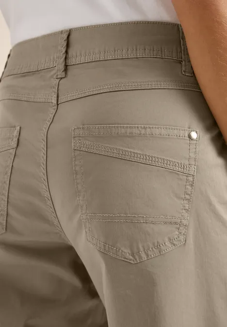 Broeken met wijde pijpen smoky taupe