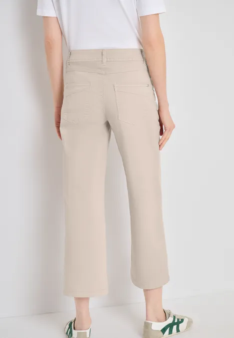 High Waist Wide Leg Hose im Loose Fit grain beige High Waist Wide Leg Hose im Loose Fit grain beige