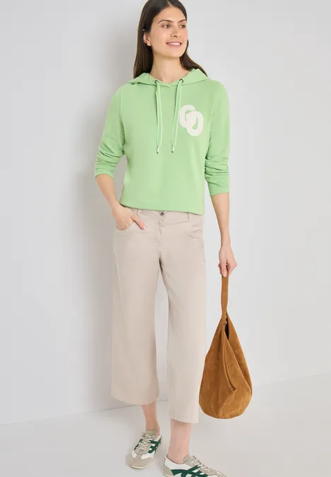 High Waist Wide Leg Hose im Loose Fit grain beige High Waist Wide Leg Hose im Loose Fit grain beige