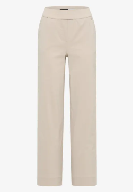 High Waist Wide Leg Pantalon Loose Fit grain beige