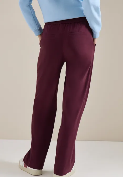 High Waist Wide Leg Pantalon Loose Fit grape red High Waist Wide Leg Pantalon Loose Fit grape red