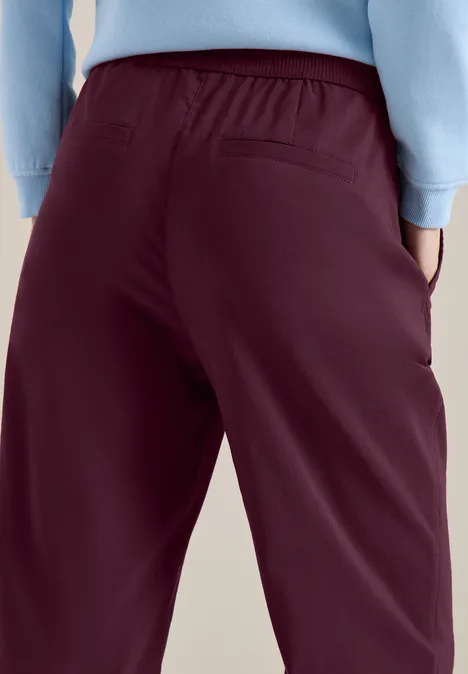 High Waist Wide Leg Pantalon Loose Fit grape red High Waist Wide Leg Pantalon Loose Fit grape red