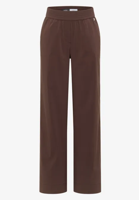 Pantalon High Waist Wide Leg en Loose Fit brown cacao Pantalon High Waist Wide Leg en Loose Fit brown cacao