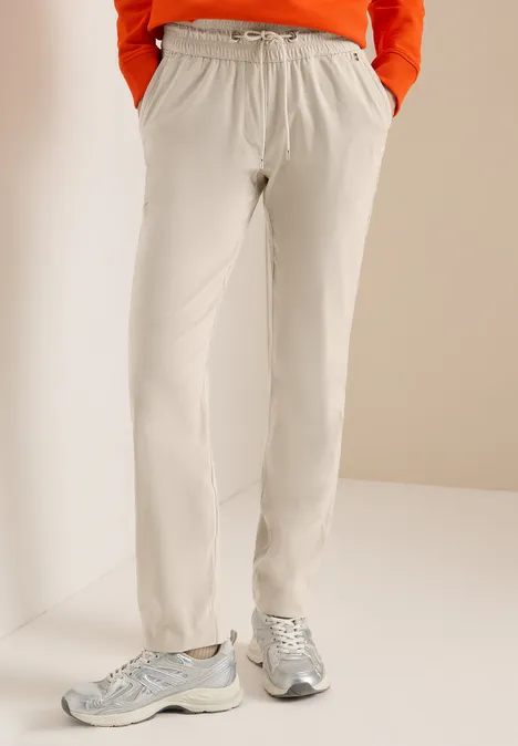 Leichte Hose im Casual Fit mit Stretch grain beige Leichte Hose im Casual Fit mit Stretch grain beige
