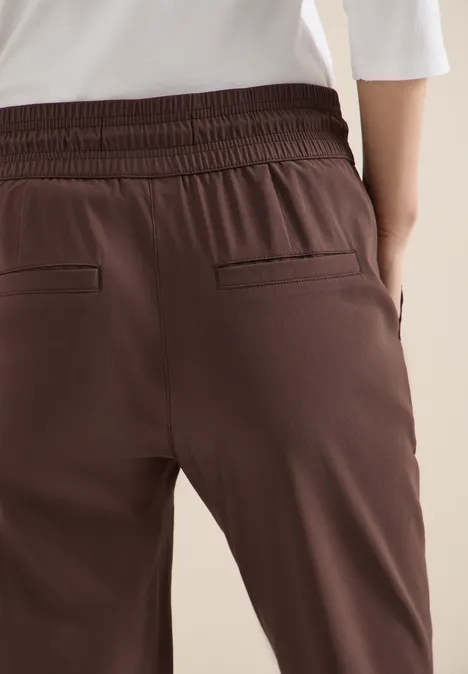 Leichte Hose im Casual Fit mit Stretch brown cacao Leichte Hose im Casual Fit mit Stretch brown cacao