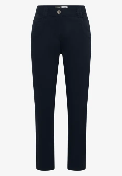 Spodnie z wąskimi nogawkami Mid Waist w stylu Casual Fit. universal blue