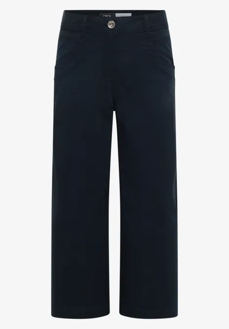 High Waist Flared Leg Pantalon Loose Fit universal blue