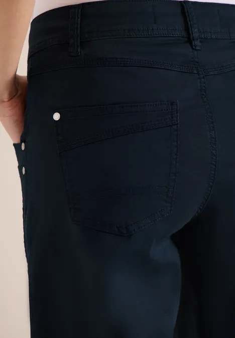 High Waist Flared Leg Pantalon Loose Fit universal blue