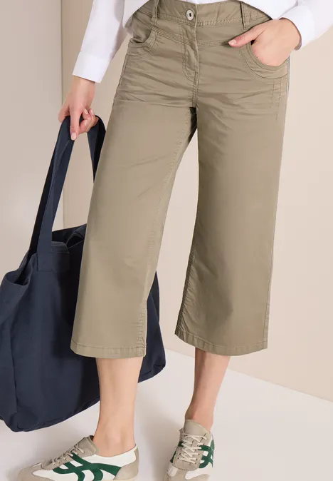 High Waist Flared Leg Pantalon Loose Fit smoky taupe High Waist Flared Leg Pantalon Loose Fit smoky taupe