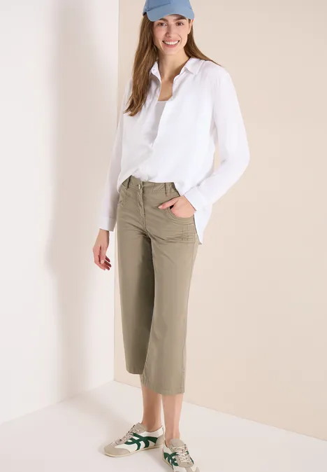 High Waist Flared Leg Pantalon Loose Fit smoky taupe High Waist Flared Leg Pantalon Loose Fit smoky taupe