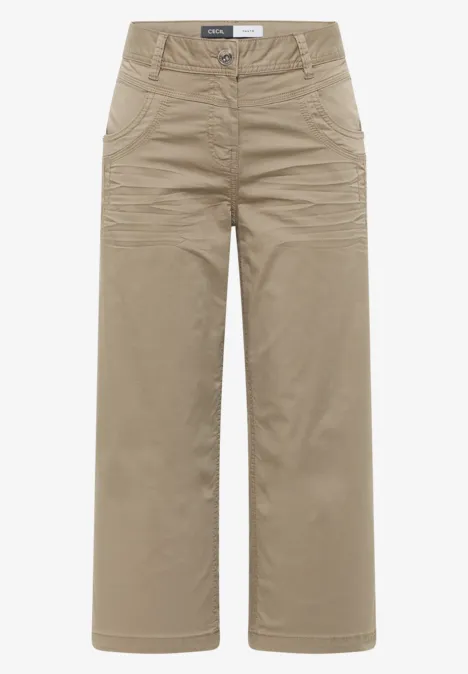 High Waist Flared Leg Pantalon Loose Fit smoky taupe High Waist Flared Leg Pantalon Loose Fit smoky taupe