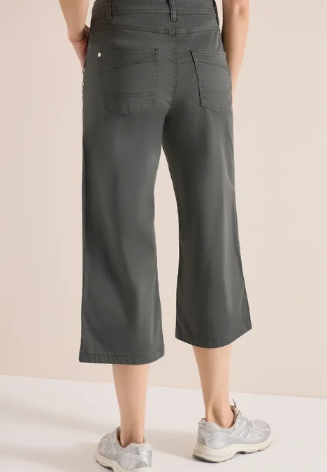 High Waist Flared Leg Pantalon Loose Fit clear khaki High Waist Flared Leg Pantalon Loose Fit clear khaki