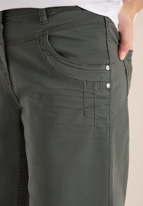 High Waist Flared Leg Pantalon Loose Fit clear khaki High Waist Flared Leg Pantalon Loose Fit clear khaki