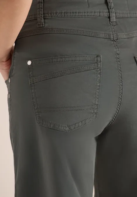 High Waist Flared Leg Pantalon Loose Fit clear khaki High Waist Flared Leg Pantalon Loose Fit clear khaki