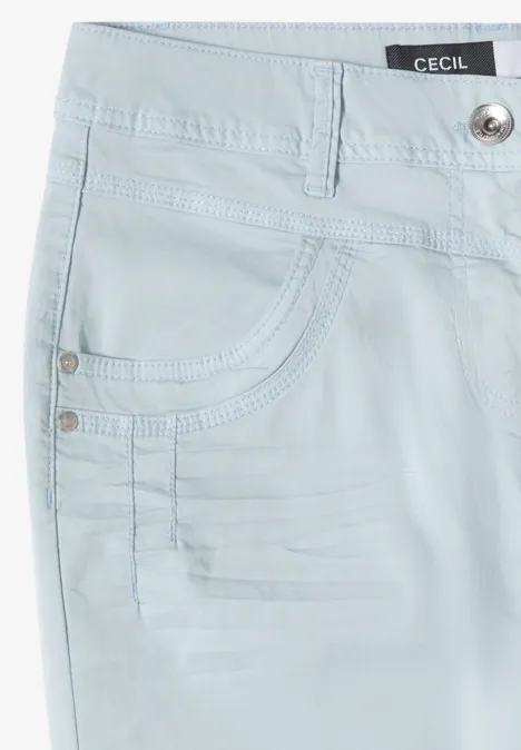 High Waist broek met uitlopende pijpen in Loose Fit diamond blue