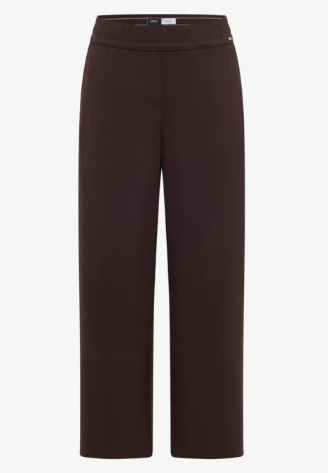 High Waist Wide Leg Pantalon Loose Fit brown cacao