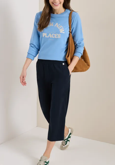 High Waist Wide Leg Hose im Loose Fit universal blue