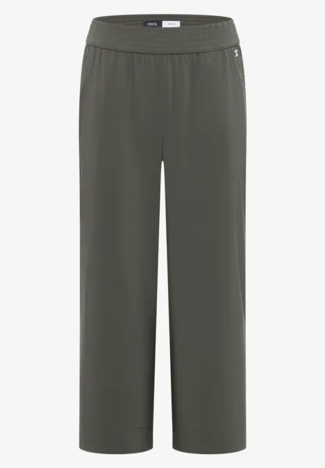 High Waist Wide Leg Hose im Loose Fit clear khaki