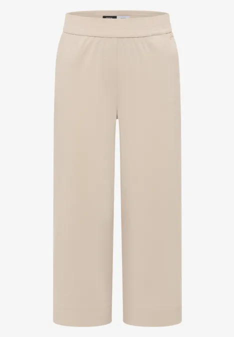 High Waist Wide Leg Hose im Loose Fit grain beige