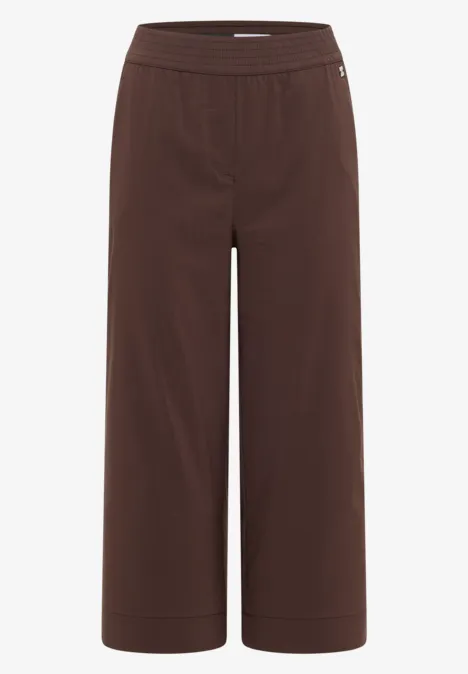 High Waist Wide Leg Hose im Loose Fit brown cacao
