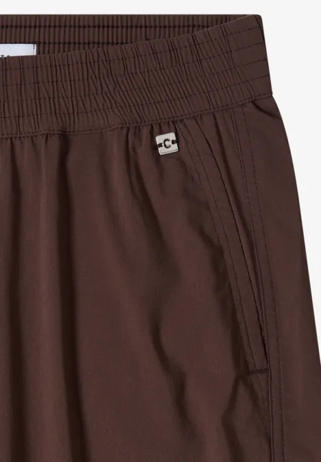High Waist Wide Leg Hose im Loose Fit brown cacao