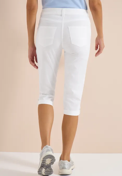 Pantalon 3/4 Slim Leg en Casual Fit White