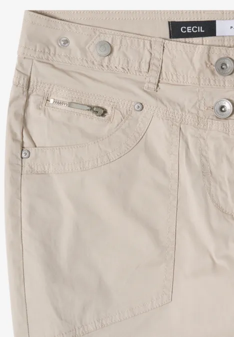 Pantalon 3/4 Slim Leg en Casual Fit grain beige