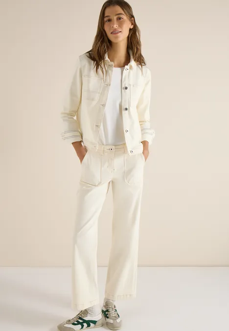 Patch Pocket Jeans pearl beige Patch Pocket Jeans pearl beige