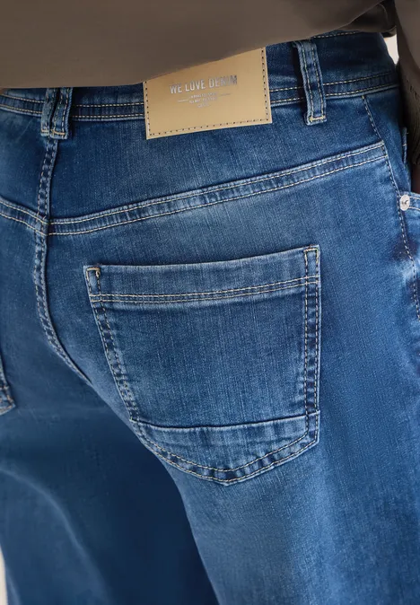 Wide Legs Jeans mid blue wash