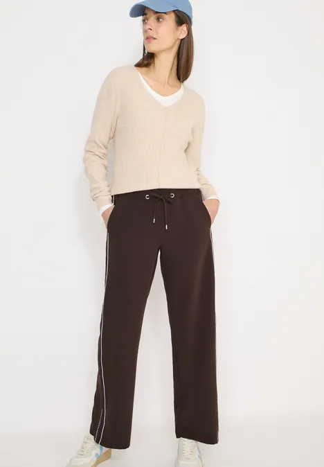 Hose mit Tapestreifen macchiato brown