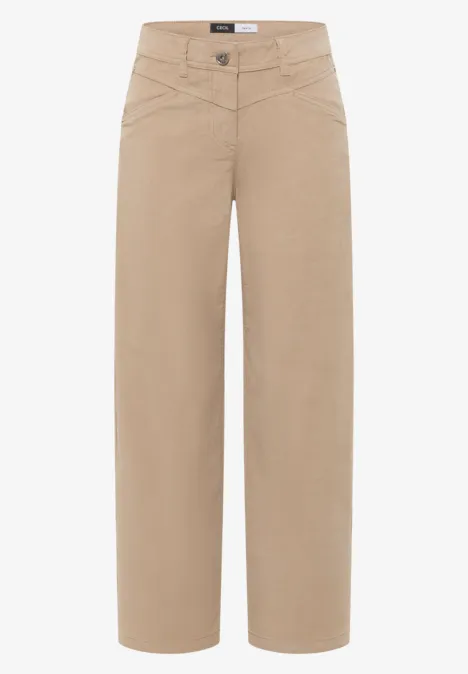 Wide Leg Hose silvery beige