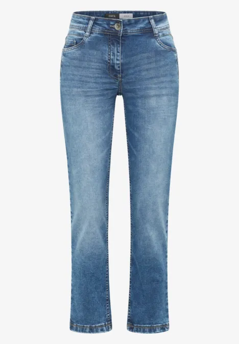 Straight Leg Jeans mid blue wash