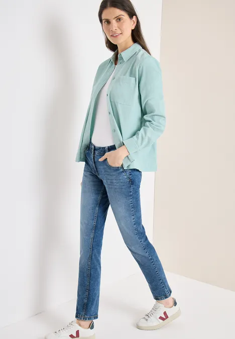 Straight Leg Jeans mid blue wash