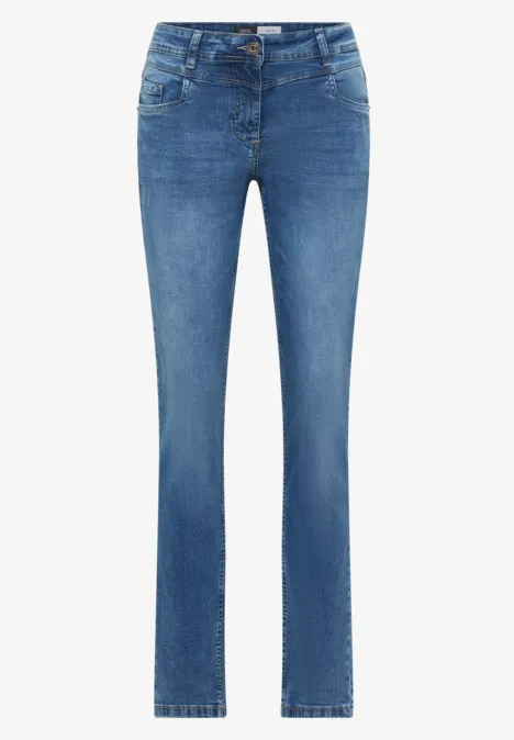 Straight Leg Jeans mid blue wash