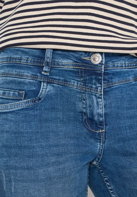 Straight Leg Jeans mid blue wash