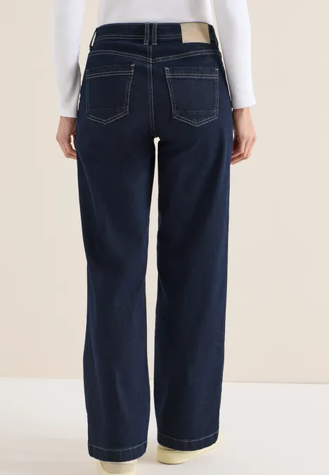 Wide Leg Jeans rinsed wash