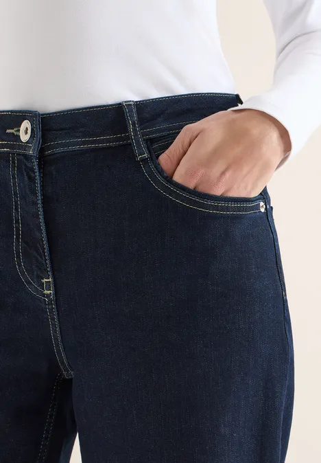 Wide Leg Jeans rinsed wash