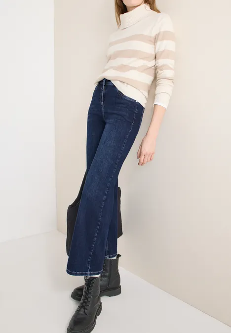 Wide Leg Jeans Dark blue wash