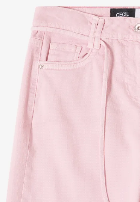 Jeansy z szeroką nogawką High Waist o luźnym kroju Loose Fit light blush rose
