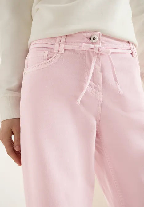 Jeansy z szeroką nogawką High Waist o luźnym kroju Loose Fit light blush rose