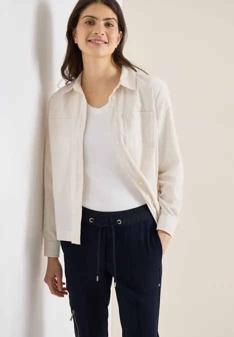 Mid Waist Slim Leg Hose im Casual Fit universal blue