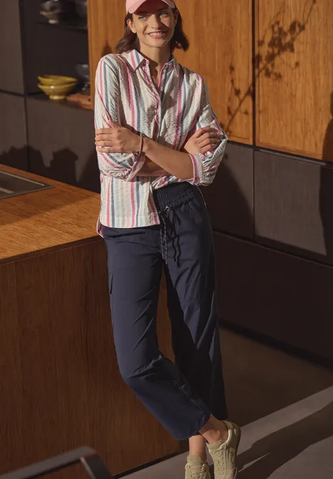 High Waist Straight Leg Pantalon Loose Fit universal blue