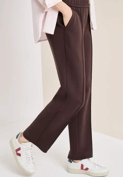 High Waist Straight Leg Hose macchiato brown