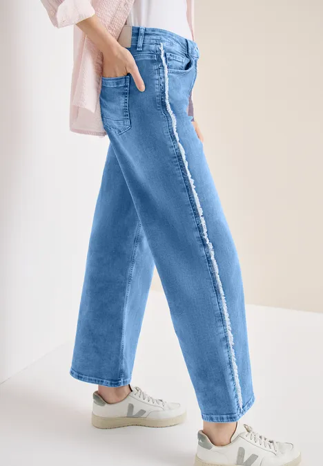 Jeans Culotte light blue washed