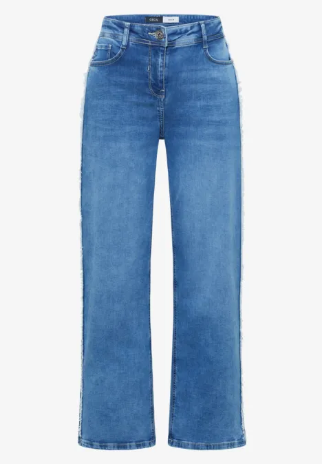 Jeans Culotte light blue washed