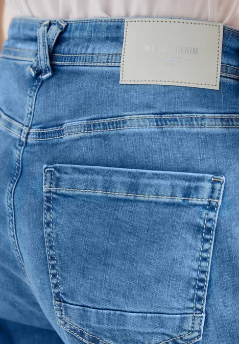 Jeans Culotte light blue washed