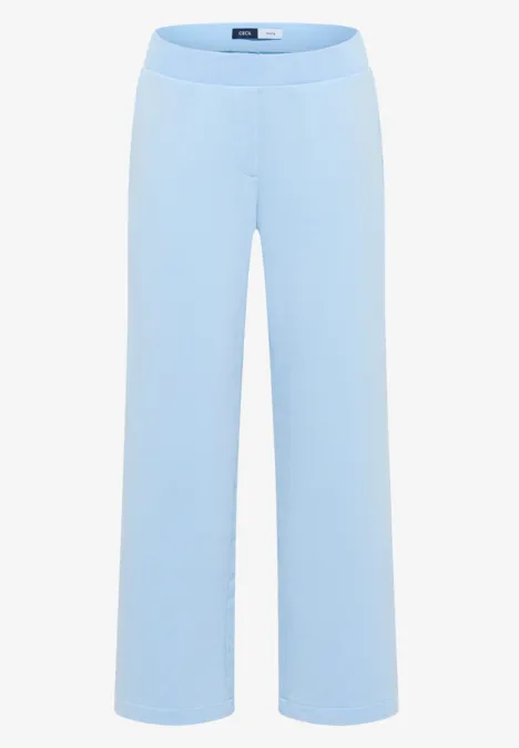 High Waist broek met wijde pijpen in Loose Fit fresh water blue