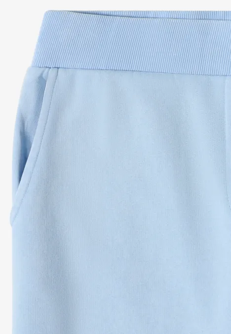 High Waist broek met wijde pijpen in Loose Fit fresh water blue