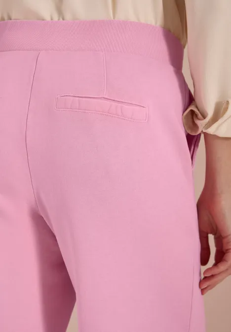 High Waist broek met wijde pijpen in Loose Fit flamingo rose