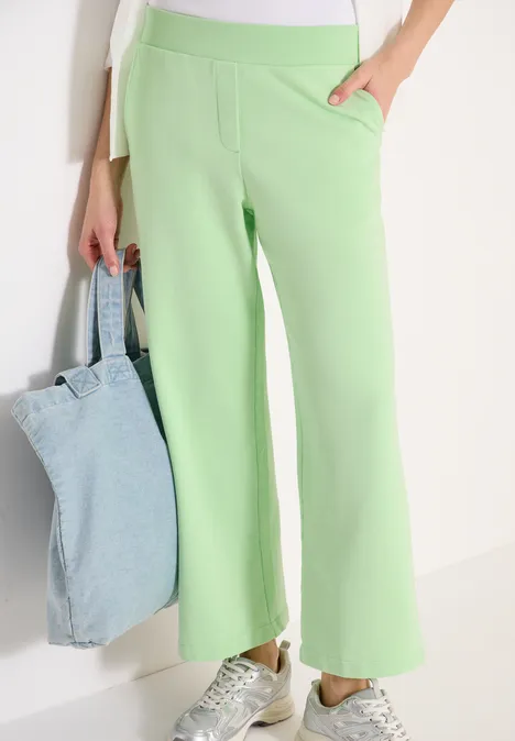 High Waist broek met wijde pijpen in Loose Fit juicy lime